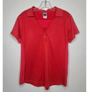 The North Face TNF coral short sleeve polo shirt - large
